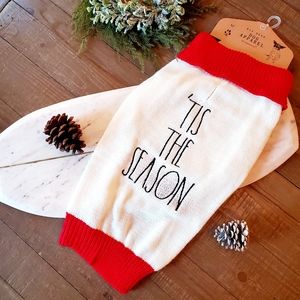 Rae Dunn 'TIS THE SEASON' Dog  Knit Medium Sweater